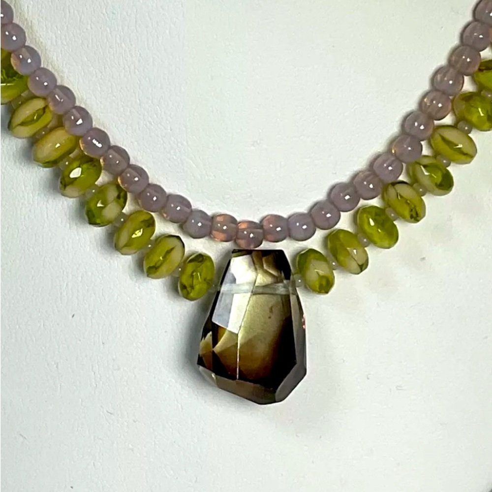 😍 UNIQUE‎ 😍 David Aubrey Smokey Quartz Beaded Gemstone Necklace! WOW! 🤩